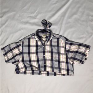 Flannel Crop Top